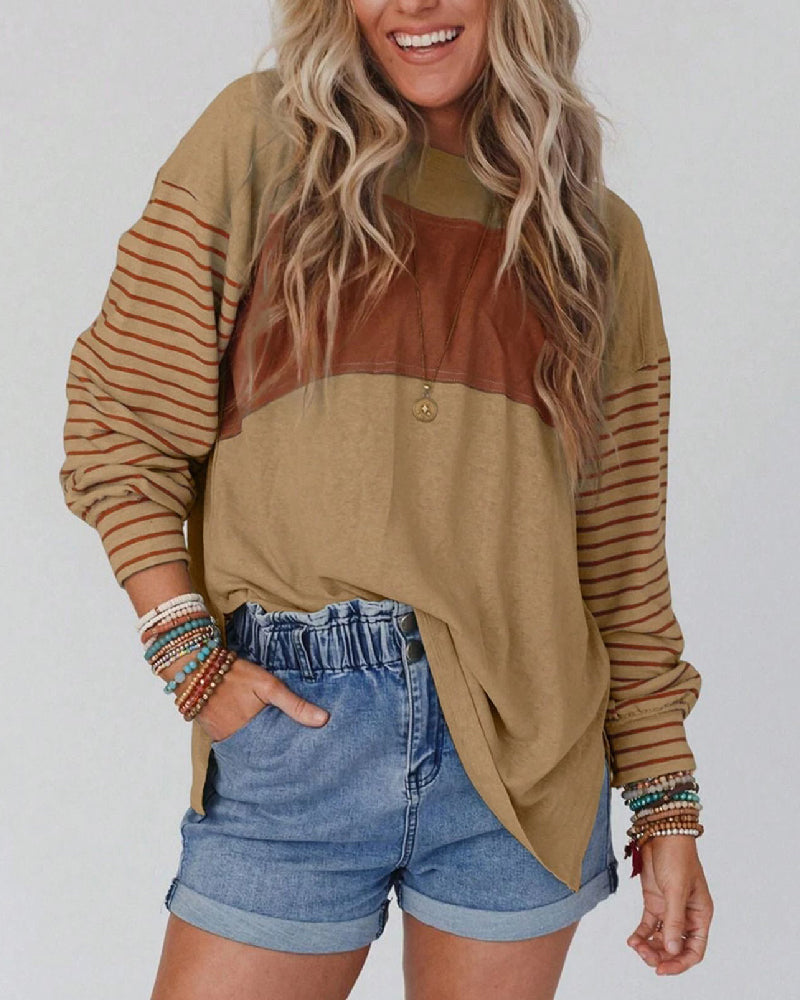 Haut coloré rayé femme