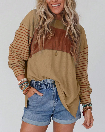 Haut coloré rayé femme