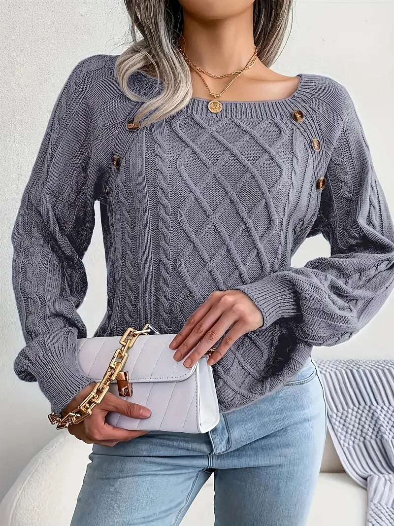 Pull rond décontracté pour femme