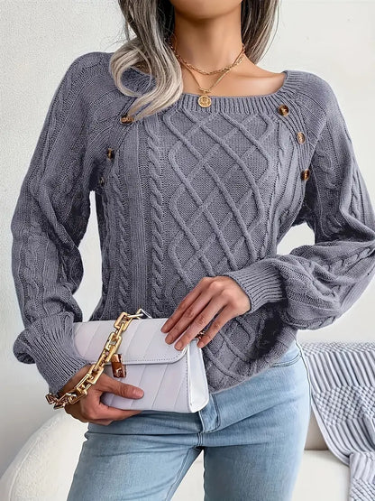 Pull rond décontracté pour femme