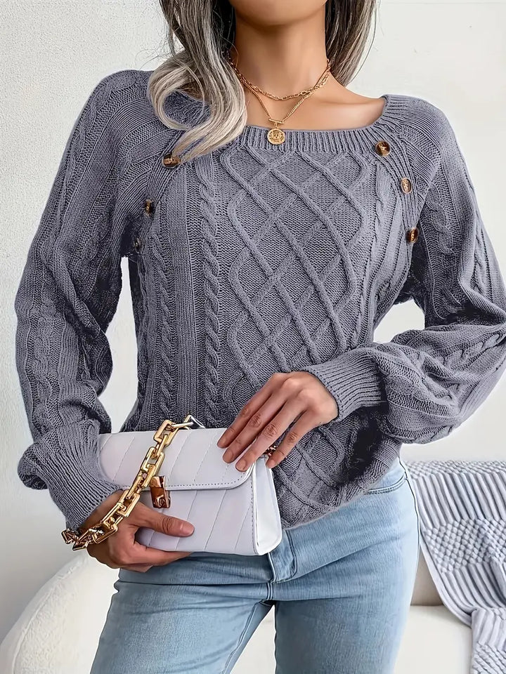 Pull rond décontracté pour femme