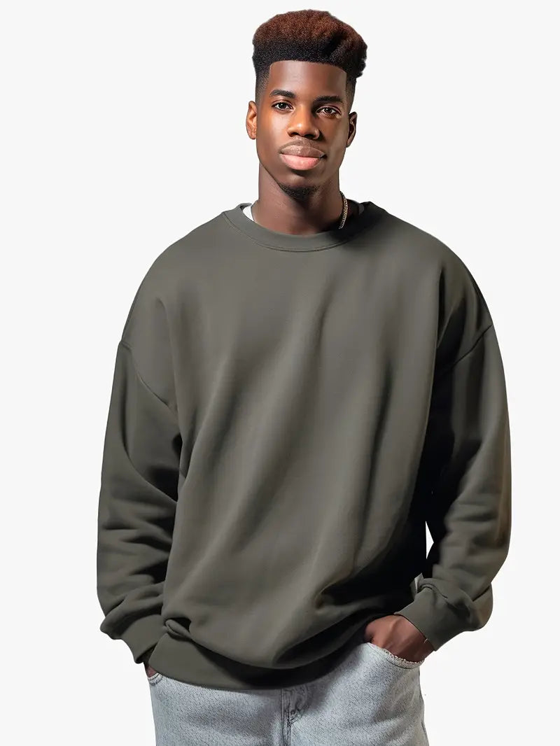 Pull décontracté à col rond pour homme