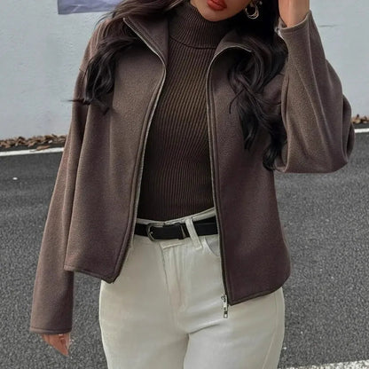 Blouson mode col montant fermeture éclair