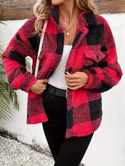 Chemise en flanelle à carreaux chaude et douce