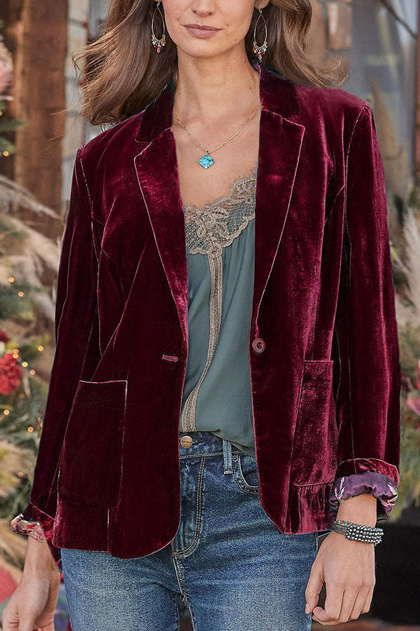 Robe élégante | Top en velours avec mini-blazer