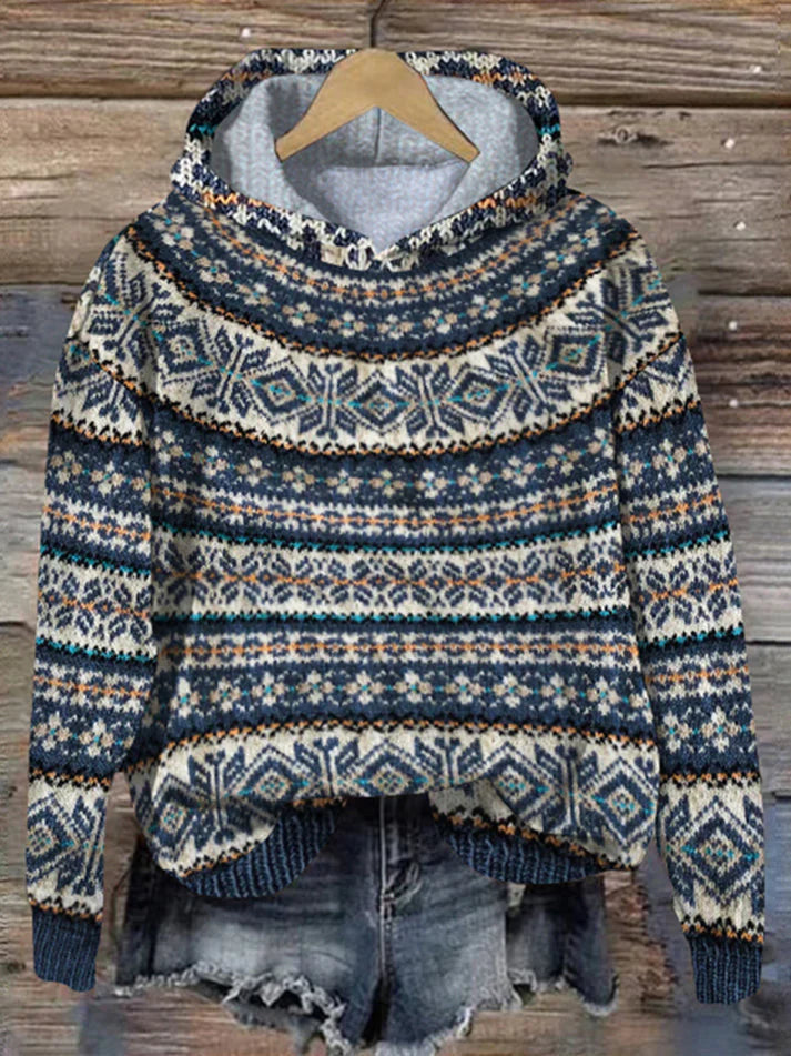 Stylischer Frauenpullover Norweger Design - IdealeKleiden