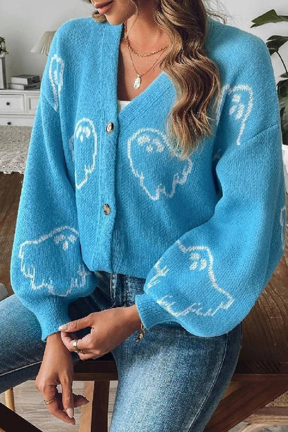 Veste jacquard dessin animé Confortable Décontracté