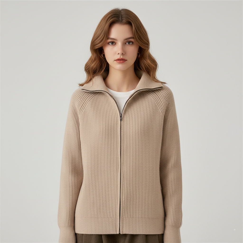 Cardigan stylé Slim Fit en maille côtelée