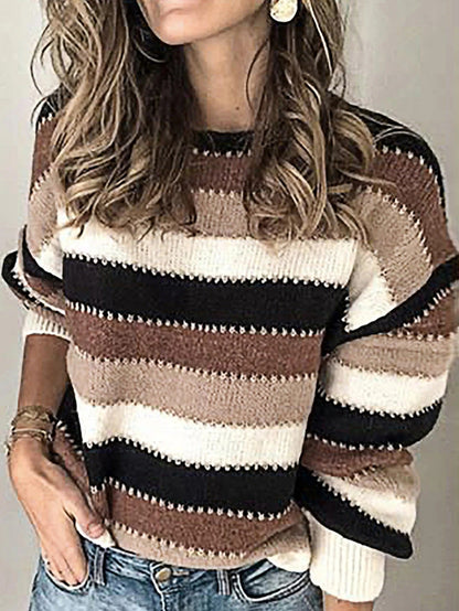 Pull-overs amples à rayures