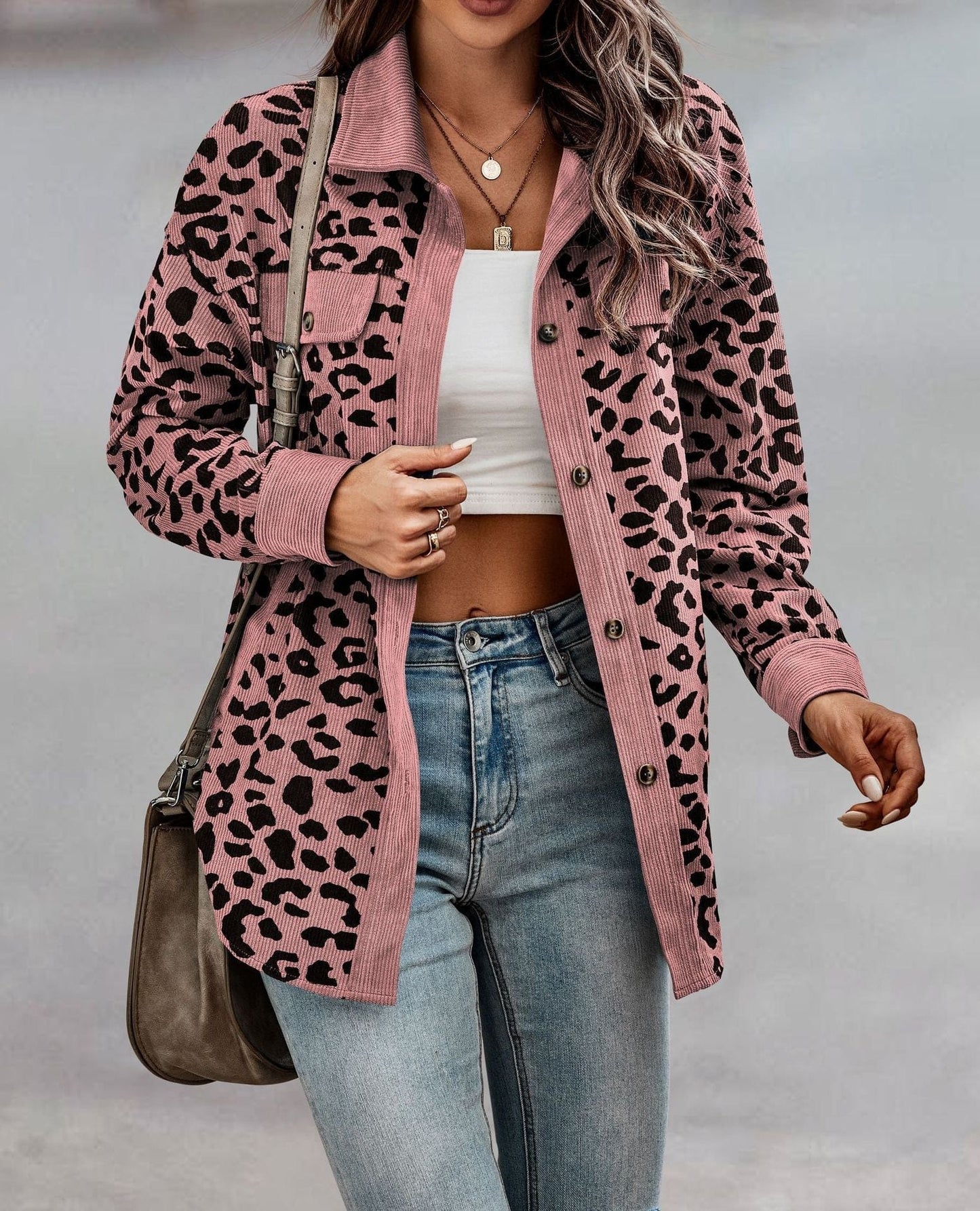 Veste Léopard Femme Printemps Tendance Haut de Gamme