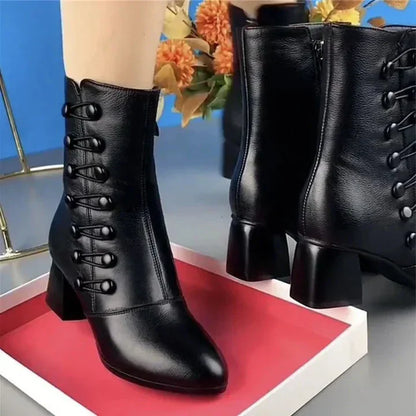 Bottes élégantes pour femmes Cuir robuste