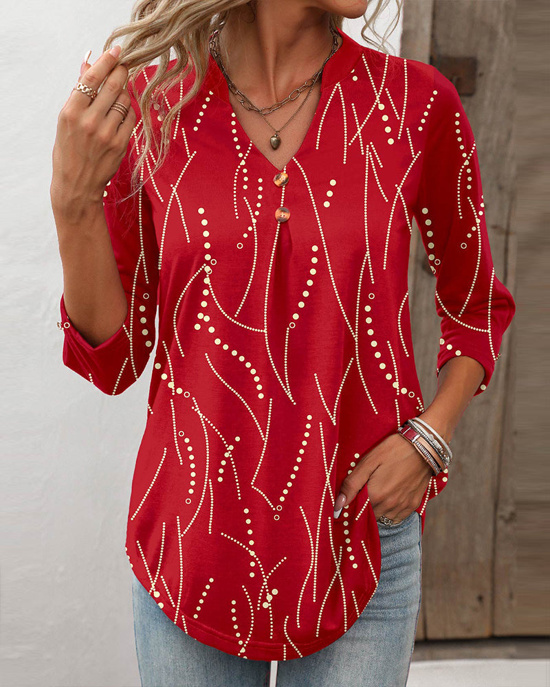 Robe élégante pour femme avec patte de boutonnage et col en V