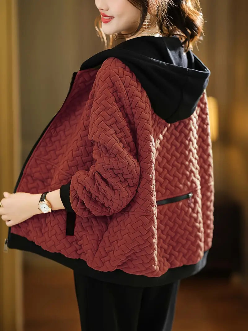 Veste d'hiver stylée | Sweat à capuche matelassé