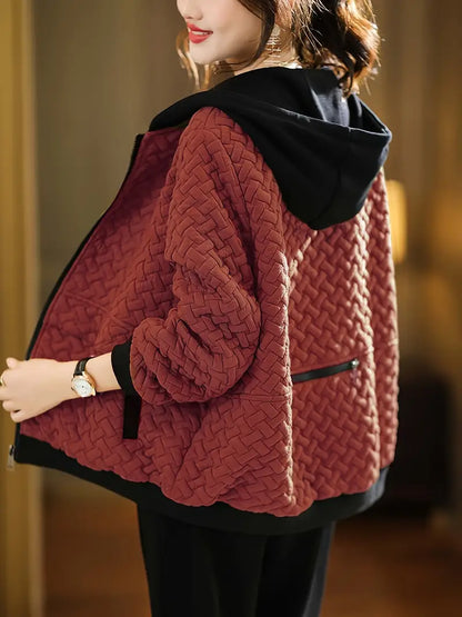 Veste d'hiver stylée | Sweat à capuche matelassé
