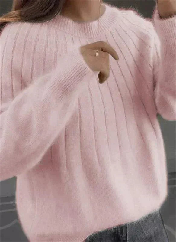 Pull-over doux en cachemire pour femme mode automne