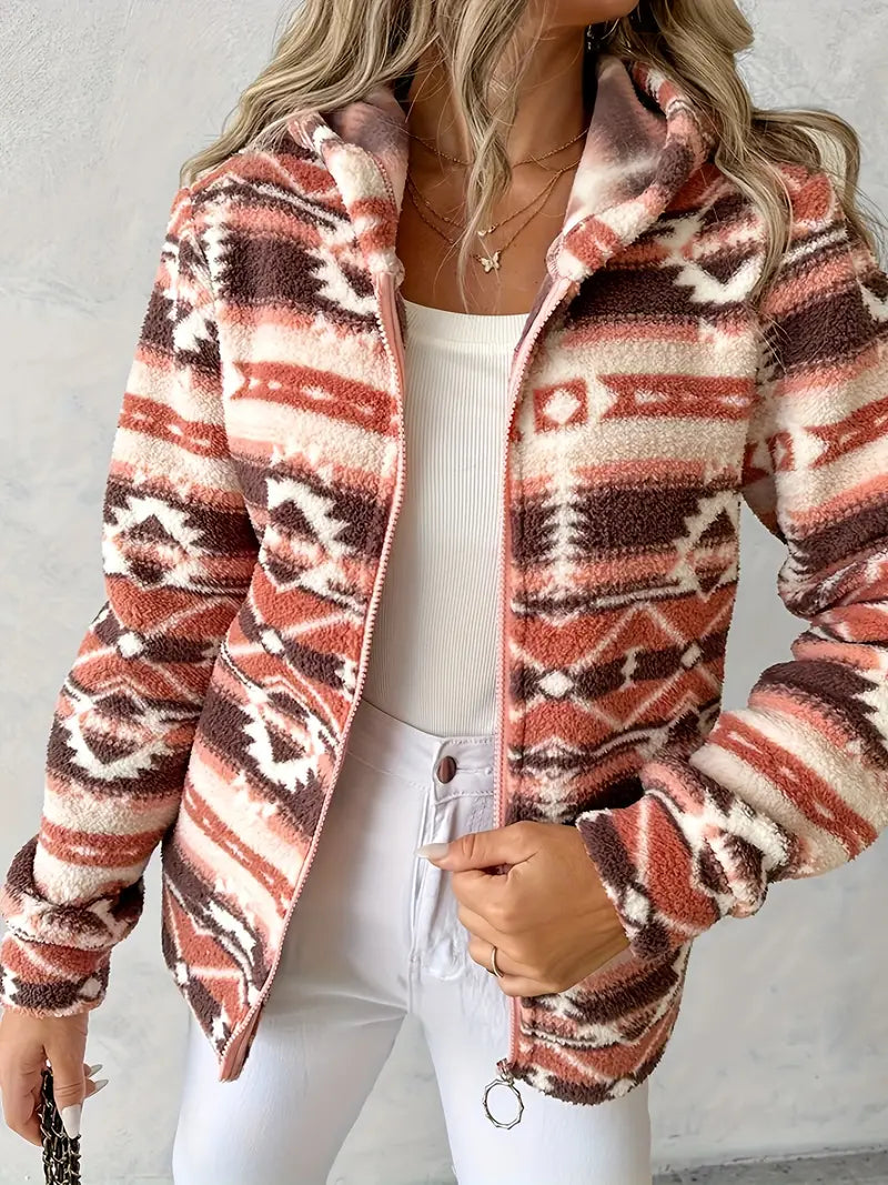 Stylische Kapuzenjacke Gefüttert & Bedruckt - IdealeKleiden