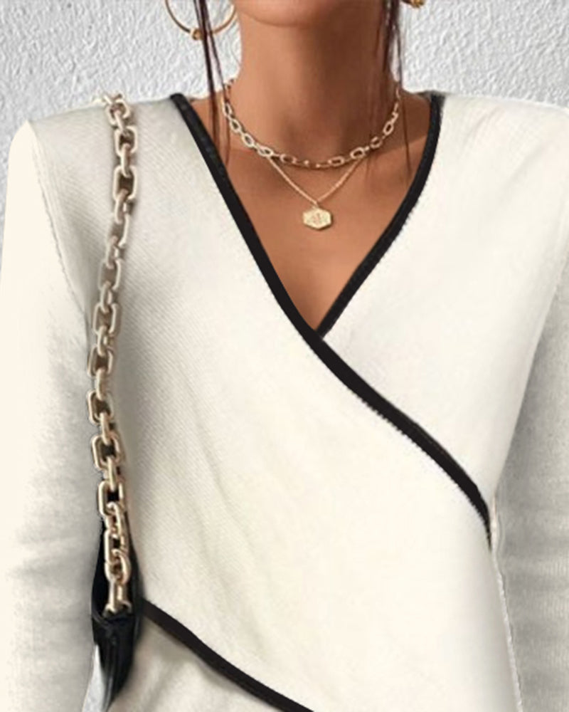 Elegante Wickelbluse Damen Zeitlos Elegant - IdealeKleiden