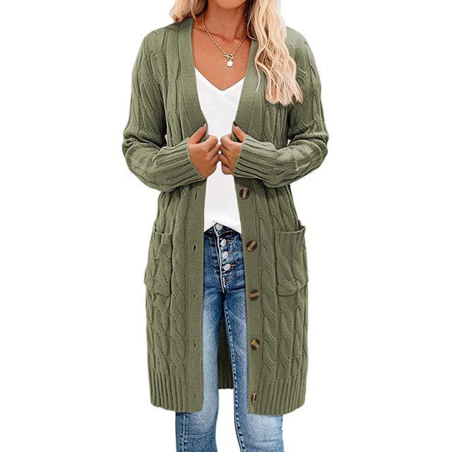Long cardigan enveloppant femme, maille, design élégant