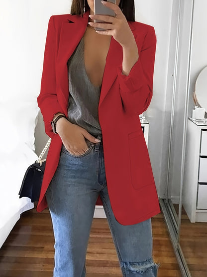 Blazer long élégant pour femme, moderne, pour le bureau