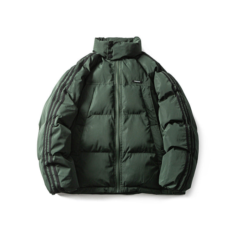 Gilet en tricot pour homme, chaud, rayé, en coton
