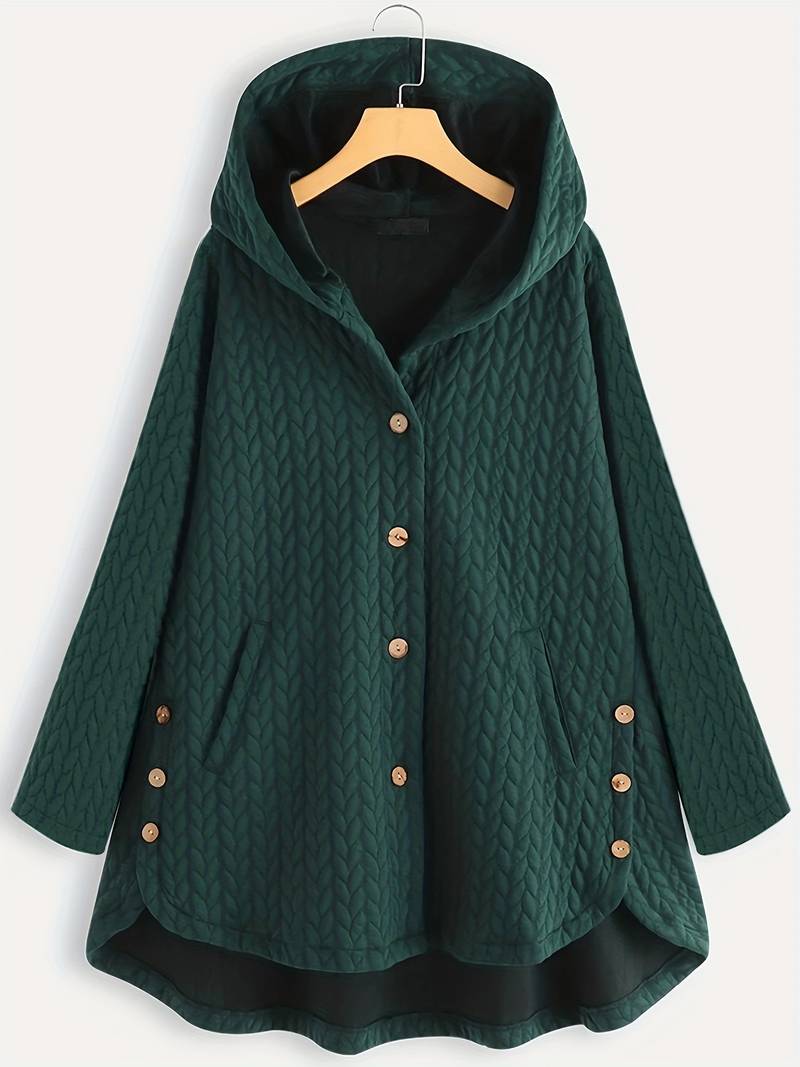 Longue veste d'hiver bordeaux pour femme