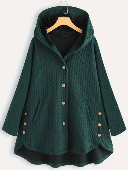 Longue veste d'hiver bordeaux pour femme