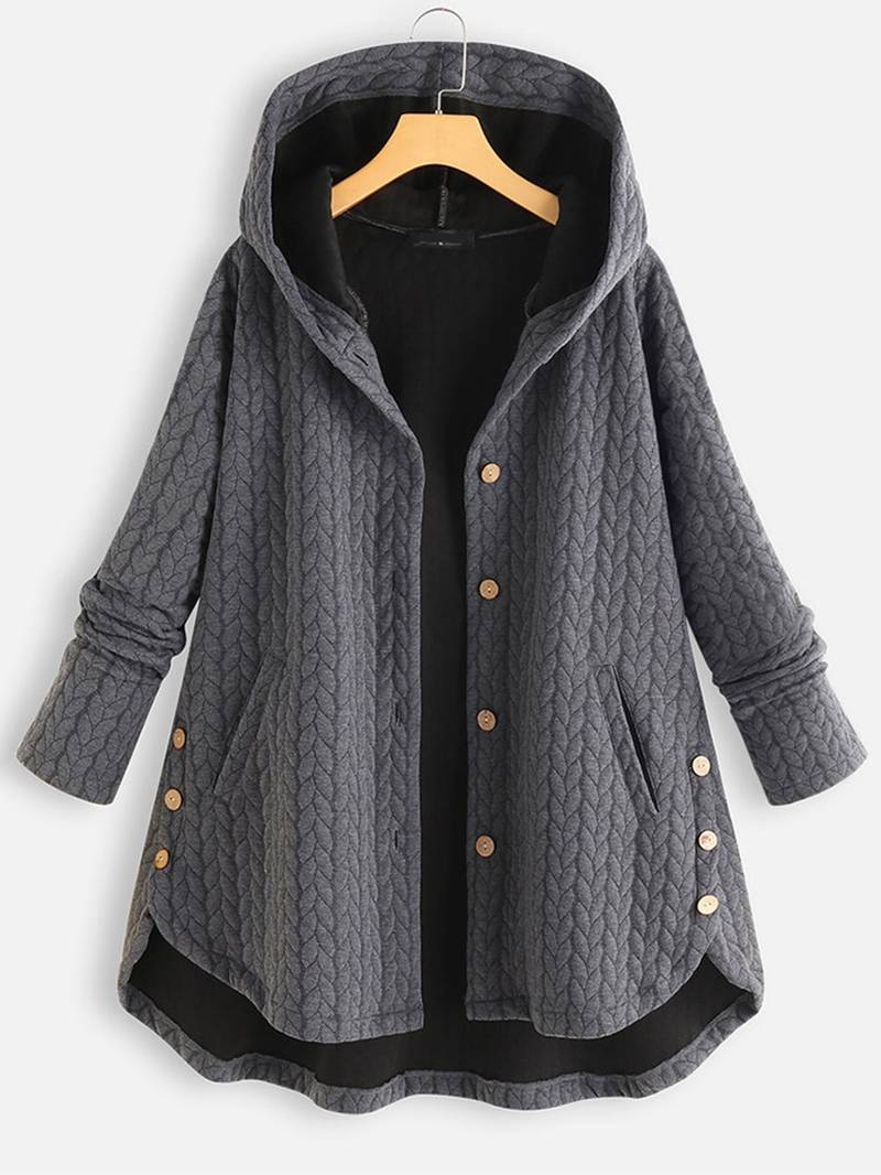 Longue veste d'hiver bordeaux pour femme