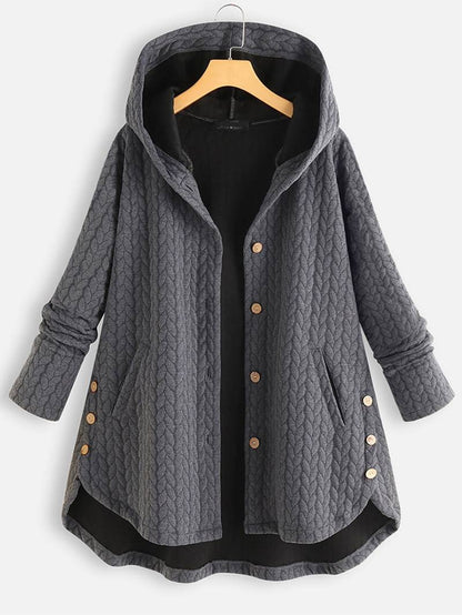 Longue veste d'hiver bordeaux pour femme