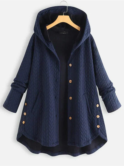 Manteau d'hiver élégant pour femme, doublé, avec capuche