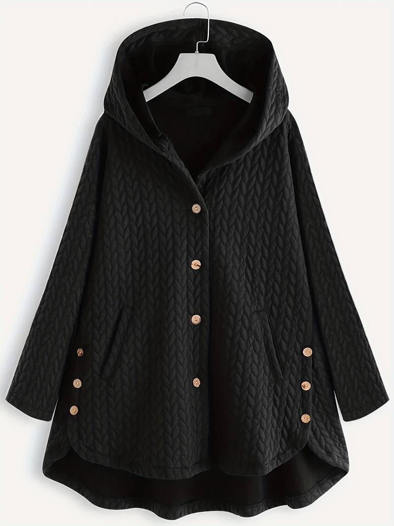 Longue veste d'hiver bordeaux pour femme