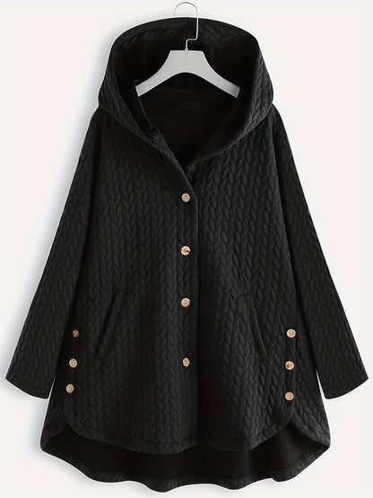 Longue veste d'hiver bordeaux pour femme