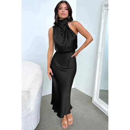 Élégante robe de soirée pour femme avec encolure dos nu