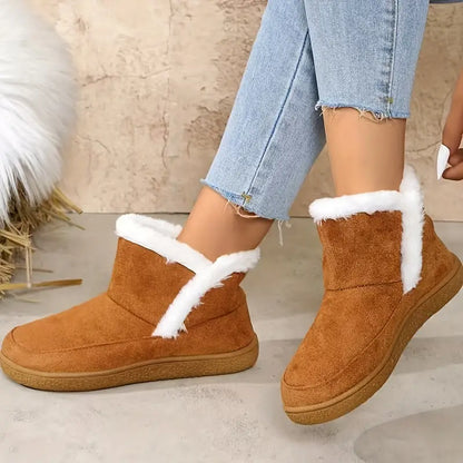 Bottes d'hiver en peluche chaudes pour femme