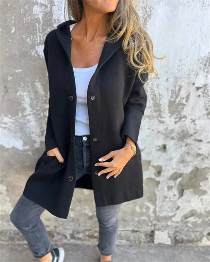 Bequemer Kapuzenpullover Frauen Cardigan - IdealeKleiden