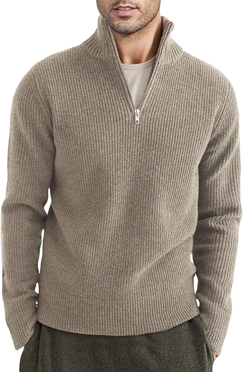 Pull moderne pour homme avec fermeture éclair