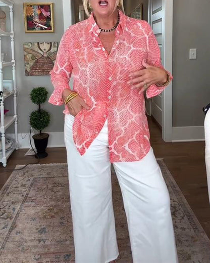 Robe boutonnée texturée