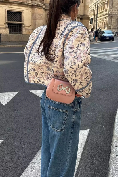 Praktische Steppjacke Wendekragen Damen - IdealeKleiden