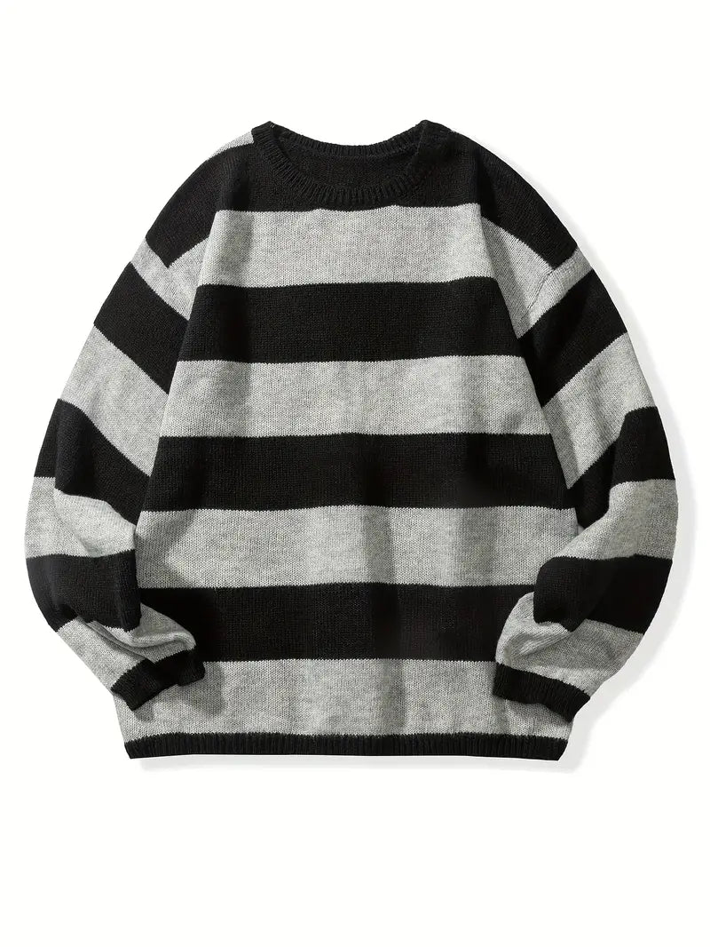 Pull pour homme style rétro à rayures