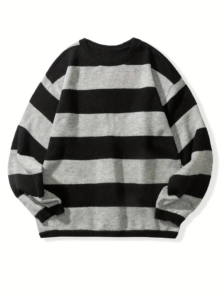 Pull pour homme style rétro à rayures