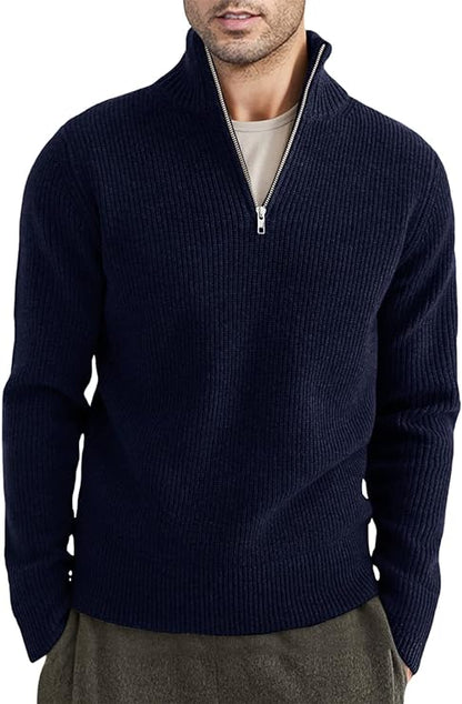 Pull moderne pour homme avec fermeture éclair