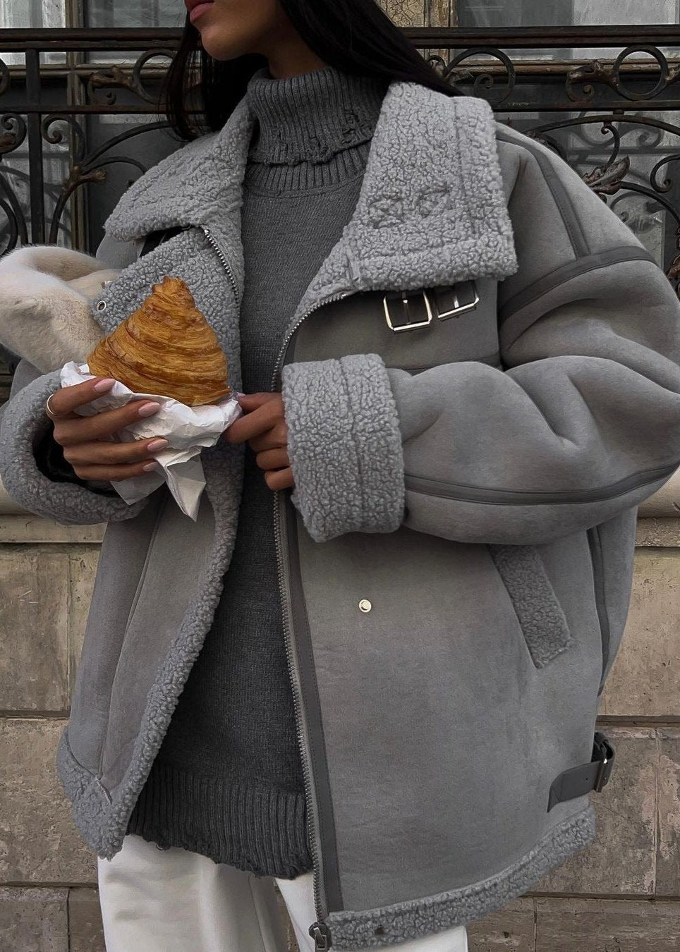 Blouson pilote élégant en cuir