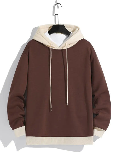 Sweat à capuche rétro style color block