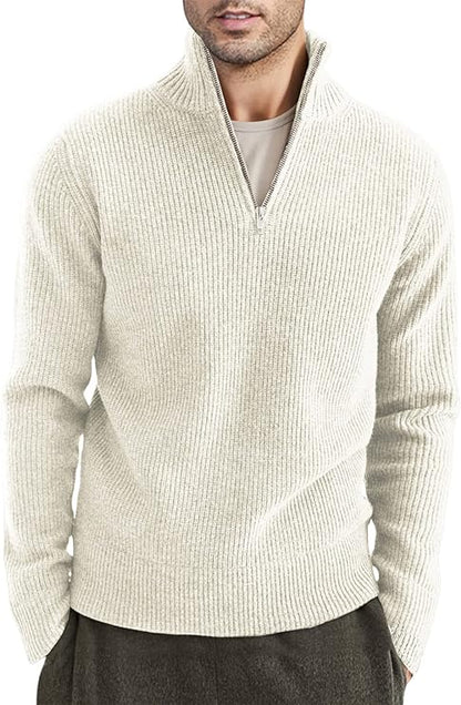Pull moderne pour homme avec fermeture éclair