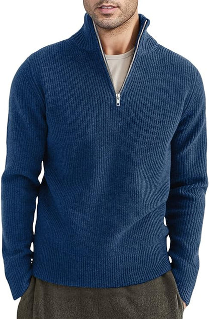 Pull moderne pour homme avec fermeture éclair