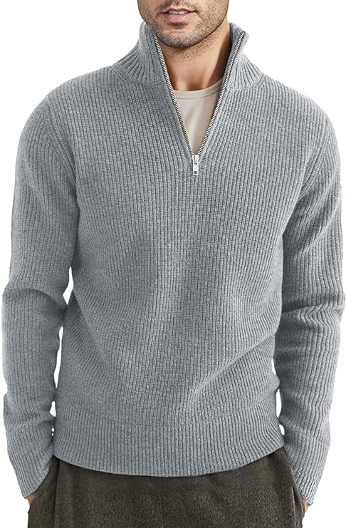 Pull moderne pour homme avec fermeture éclair