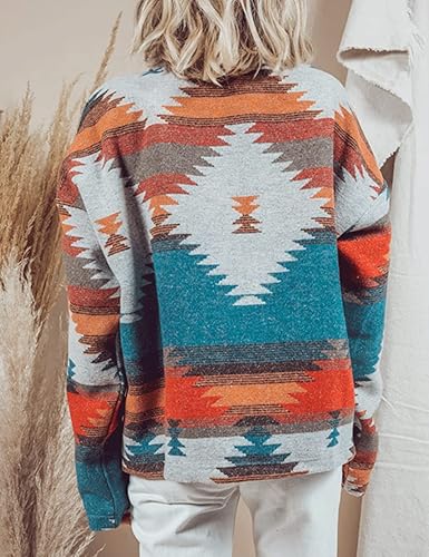 Farbenfroher Aztekenprint Mantel - IdealeKleiden