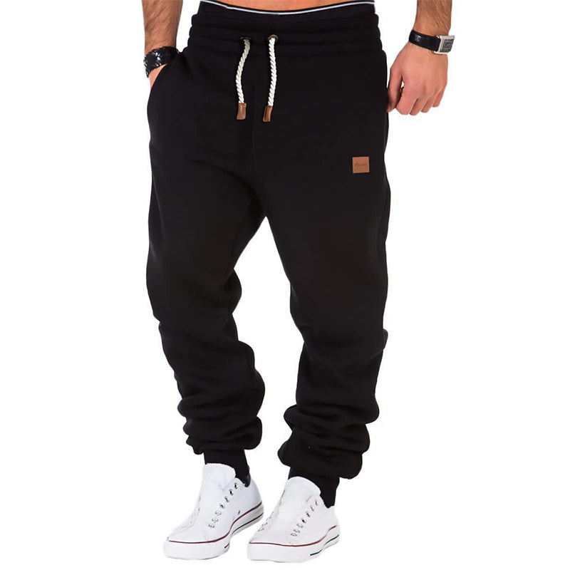 Pantalon de jogging confortable en polaire doux et élastique pour homme