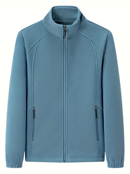 Veste polaire femme chaude col montant manches longues