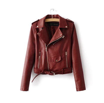 Mia - Veste en cuir de luxe pour femme élégante noire