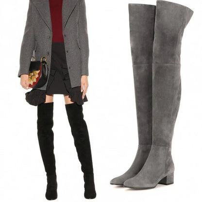 Damen Stiefel Quadratischer Absatz Chic - IdealeKleiden